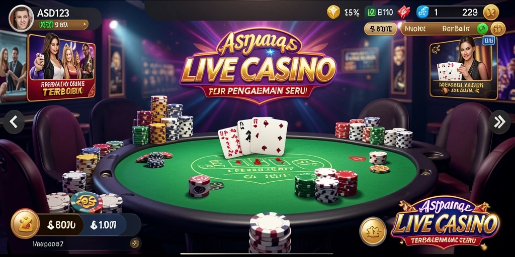 Screenshot yang menampilkan gameplay seru di Live Casino ASD123.
