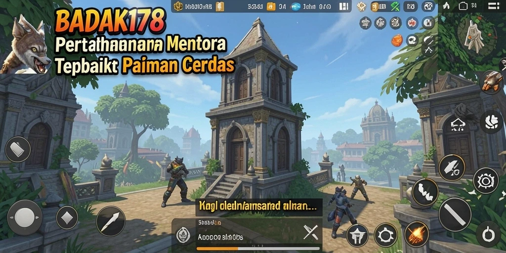 Tangkapan layar utama BADAK178 menampilkan aksi menegangkan dalam strategi Tower Defense.