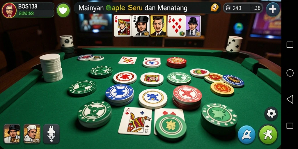 Tampilan seru permainan Gaple di BOS138.