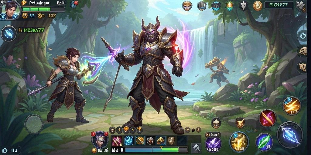 Tangkapan layar FIONA77 menampilkan pertempuran seru antar pemain di dunia MMORPG.