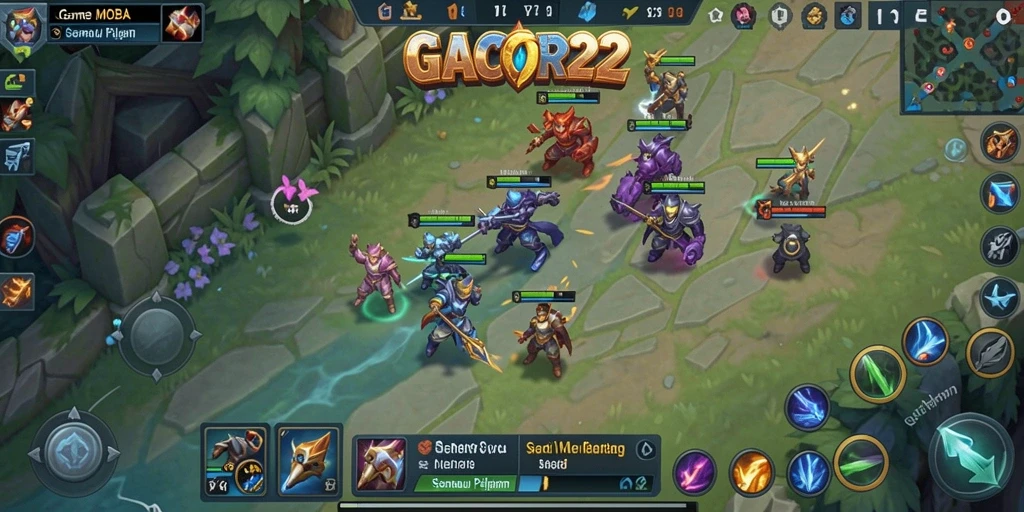 Visual gameplay GACOR22 yang menegangkan dan strategis.