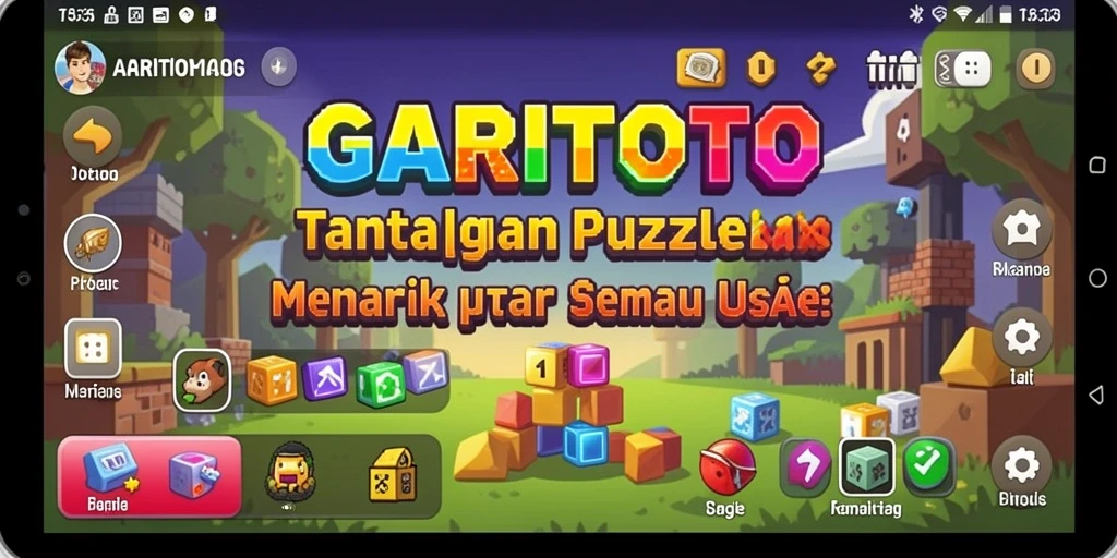 Screenshot GARITOTO menunjukkan gameplay puzzle yang menantang dan menyenangkan.
