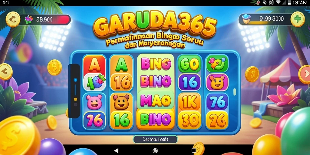 Tampilan gameplay GARUDA365 yang penuh warna dan menarik.