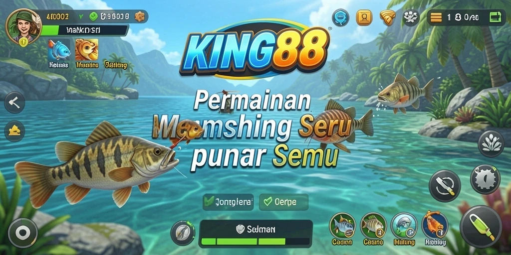 Tangkap berbagai ikan di lautan yang indah dalam KING88.