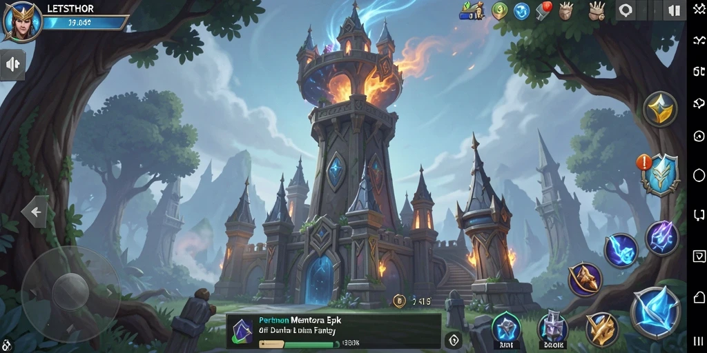 Tampilan gameplay seru LETSTHOR di dunia Tower Defense.