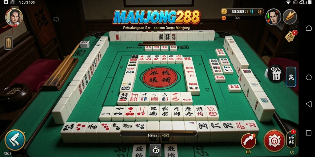 Screenshot gameplay <strong>MAHJONG288</strong> yang menampilkan serunya petualangan Mahjong.