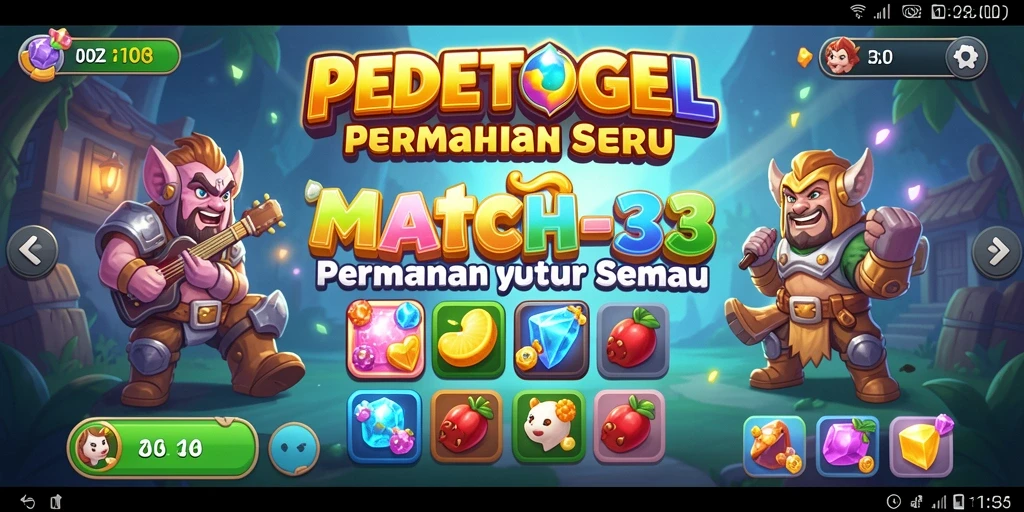 Screenshot gameplay <strong>PEDETOGEL</strong> menampilkan momen seru dalam mencocokkan item.