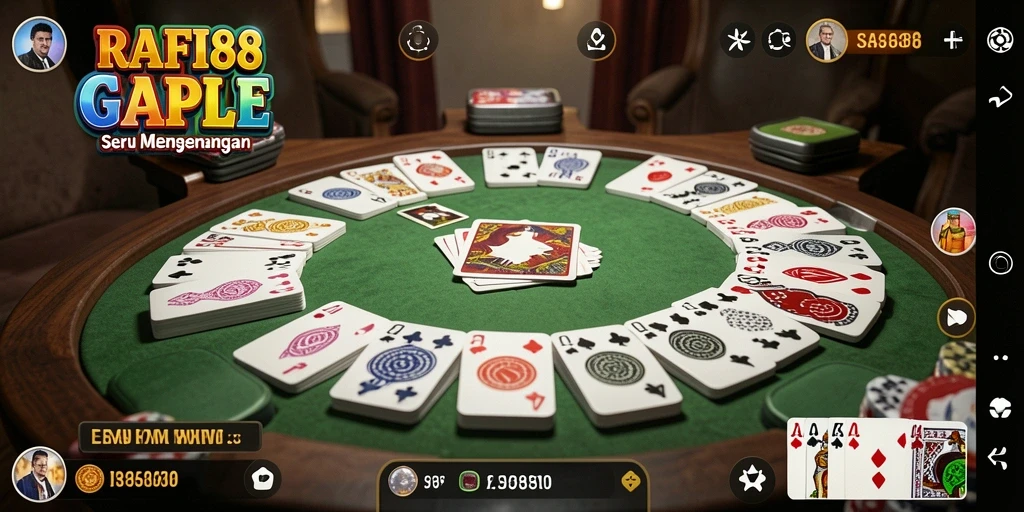 Tangkapan layar utama dari gameplay seru Gaple di RAFI88.