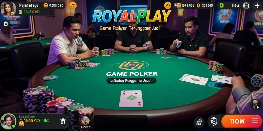Tampilan gameplay Poker yang menarik dari ROYALPLAY.