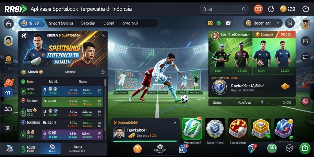Screenshot RR89 menampilkan antarmuka taruhan olahraga yang menarik.