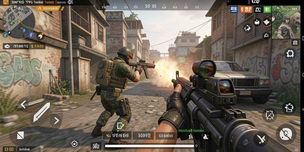 Tangkapan layar gameplay SINTE4D yang mendebarkan dan penuh aksi.